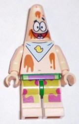 LEGO Minifigure-Patrick - Bib, Ice Cream Splotches-SpongeBob SquarePants-BOB030-Creative Brick Builders